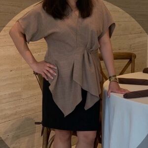 Brown Women Blouse Top